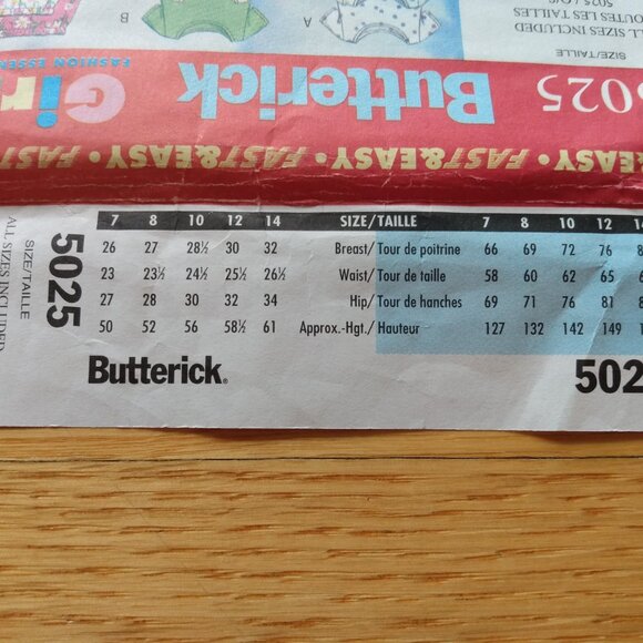 Girls Top, Dress, Skort, Shorts, Leggings Sewing Pattern Size 7-14 Butterick 502 - Picture 4 of 10